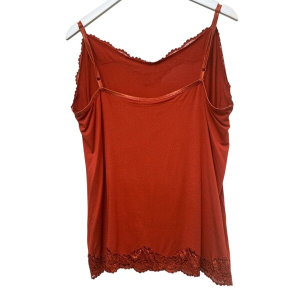 AVENUE Camisole Plus Size 22 / 24 Rust Stretch Womens Cami Tank Top Stretch - Picture 3 of 8